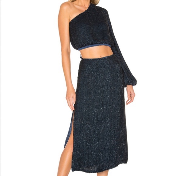 retrofete Dresses & Skirts - NWT Retrofete Veronica Navy Sequin Skirt M